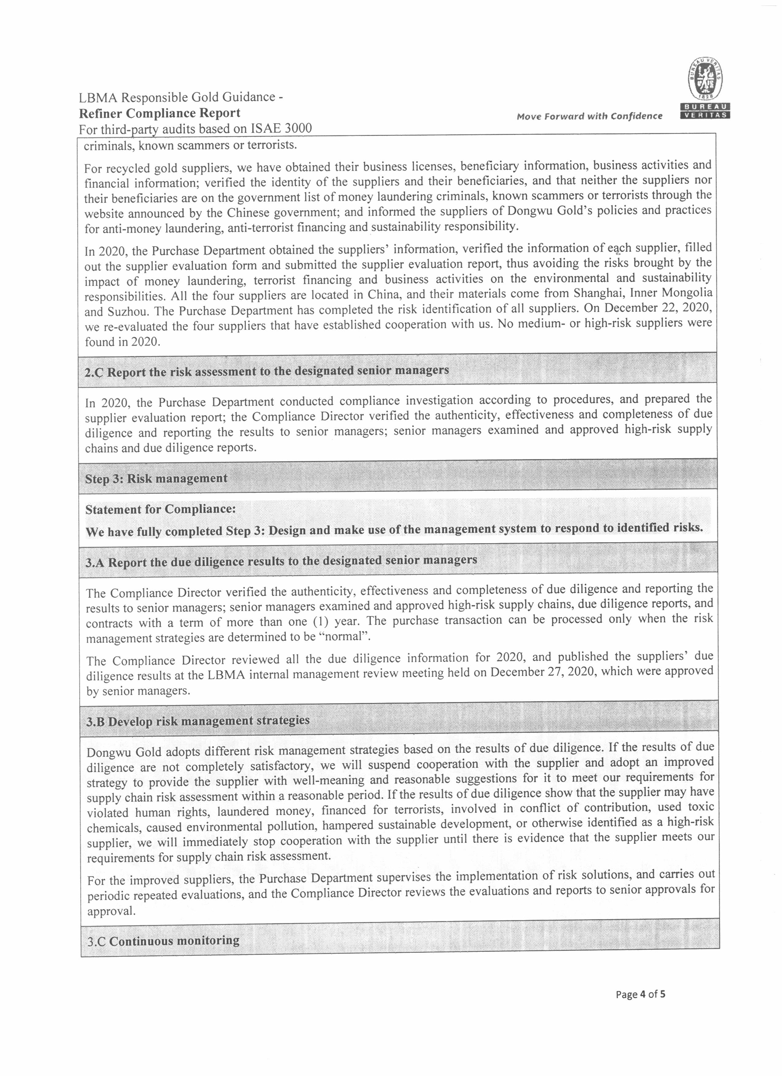 Dongwu Gold Compliance Report 2020（images 4）