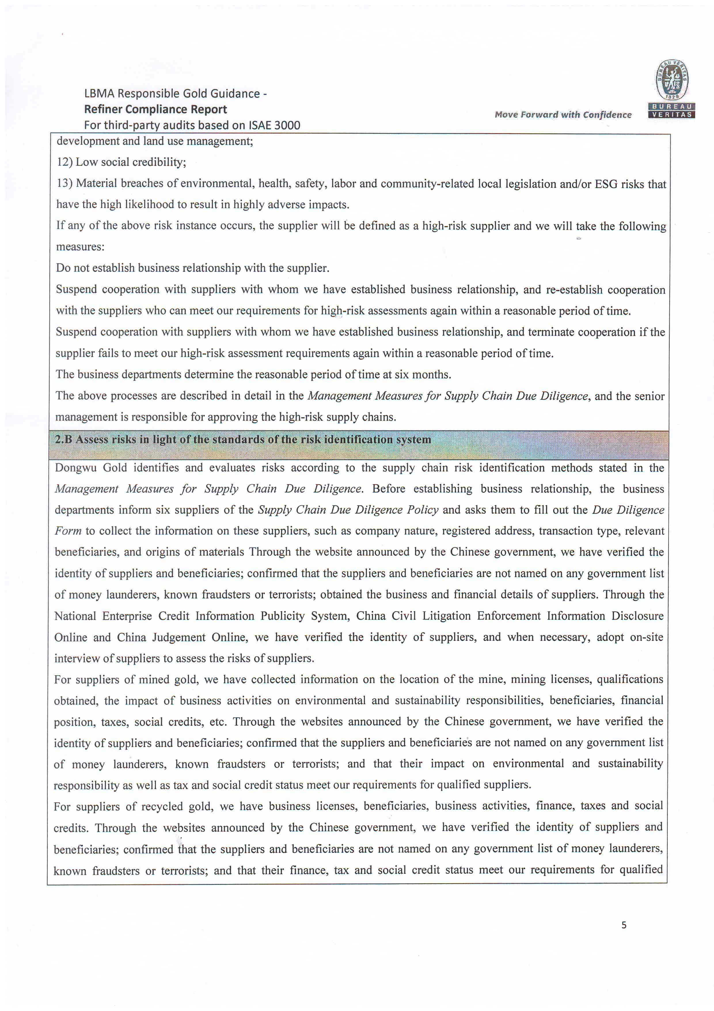Dongwu Gold Refiner Compliance Report 2021（images 5）