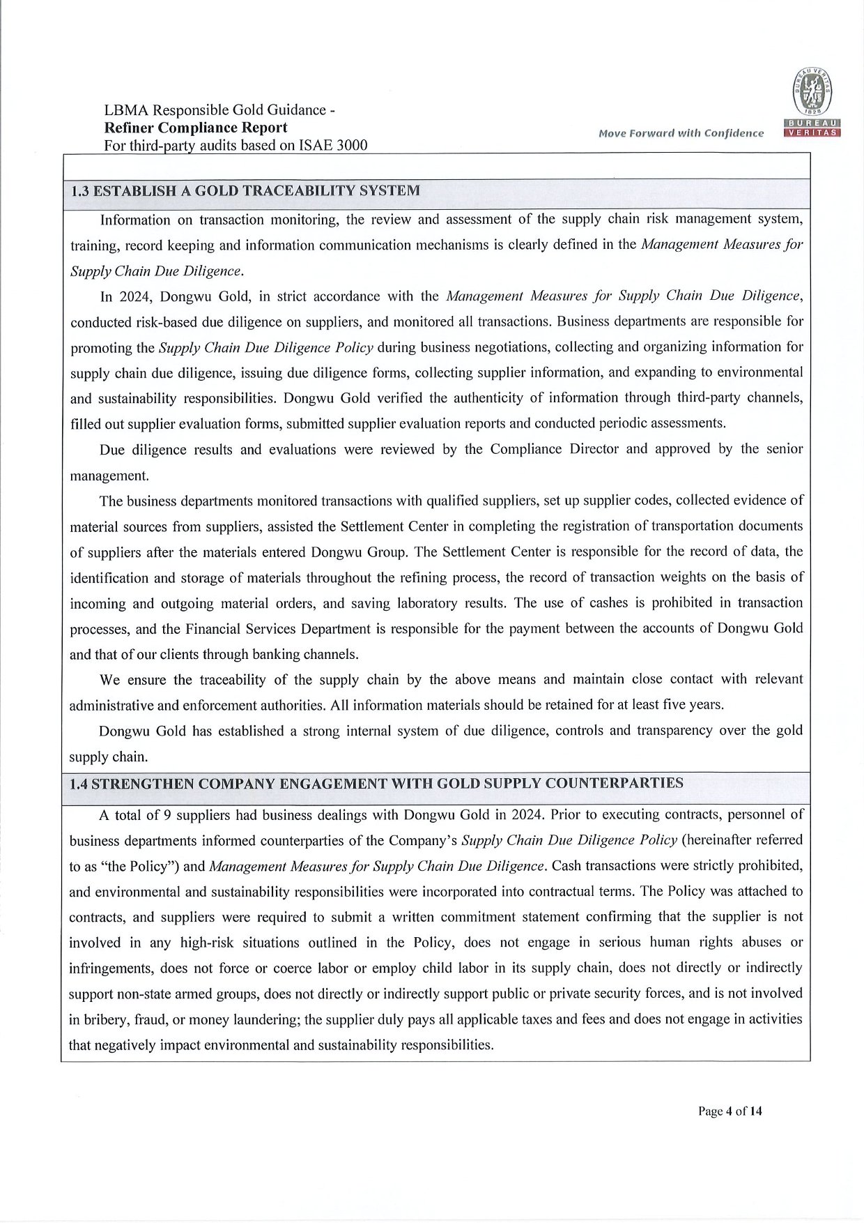 图片尺寸:1240 x 1754 Dongwu Gold Refiner Compliance Report 2024(images 4)