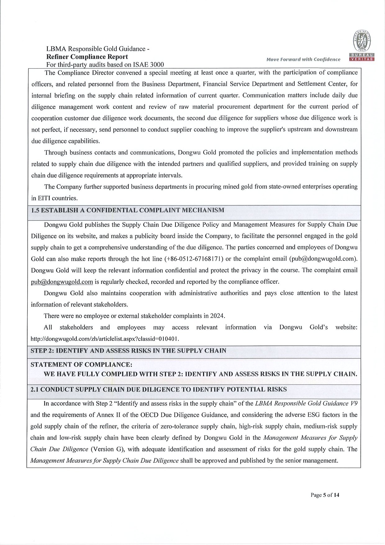 图片尺寸:1240 x 1754 Dongwu Gold Refiner Compliance Report 2024(images 5)