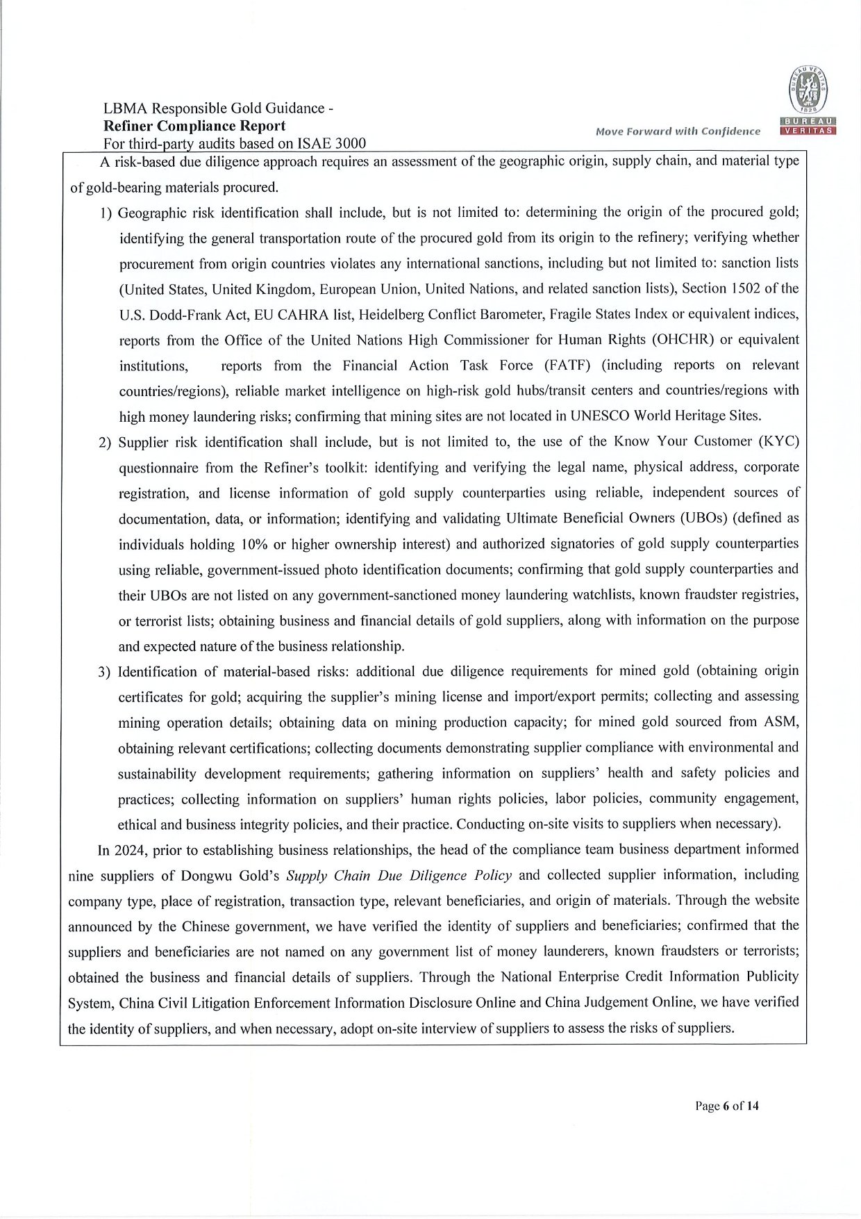 图片尺寸:1240 x 1754 Dongwu Gold Refiner Compliance Report 2024(images 6)